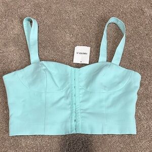 Forever 21 Light Blue Crop Top